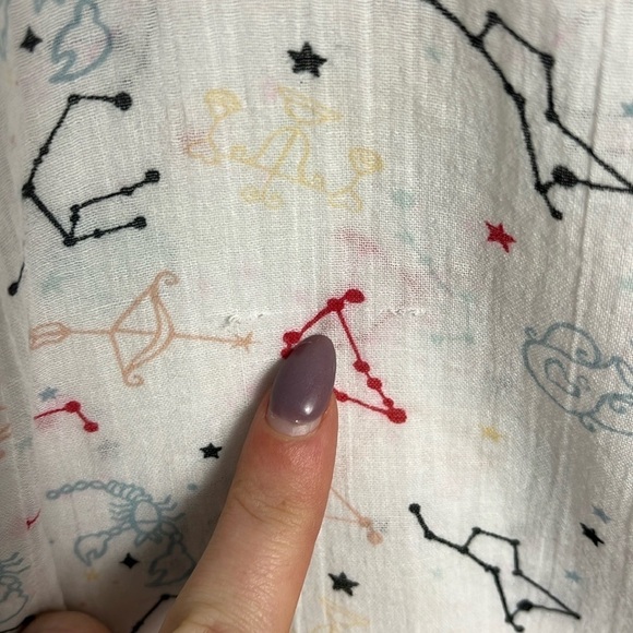 ModCloth Zodiac Sign Button Down Lightweight Novelty Print Shirt Size XS - Picture 6 of 16